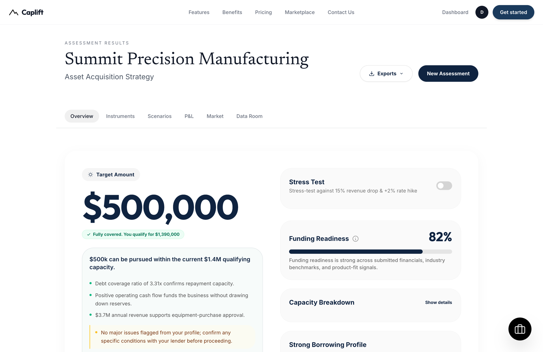 Capital Recommendation